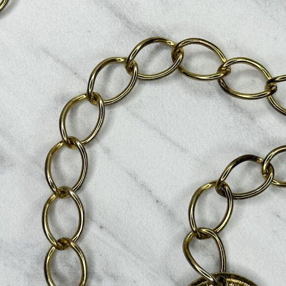George Washington Coin Metal Chain Link Belt Size Small S Medium M - Picture 11 of 12